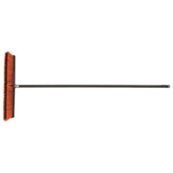 Laitner Brush Laitner Brush LAI264 Outdoor Push Broom - 24 in. Wide Block with 3 in. Fine Outer & 3 in. Stiff Inner Bristles; 60 in. Metal Handle LAI264